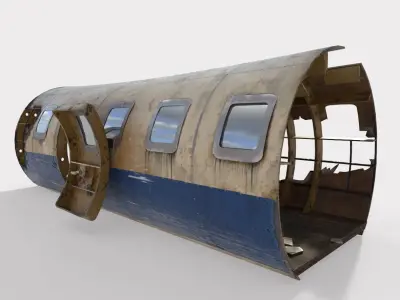 Wrecked Aircraft Part 3D model