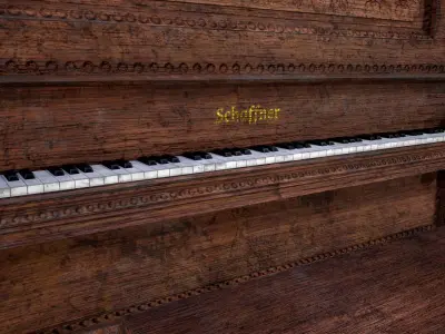 Game Ready Piano  Low-poly 3D model