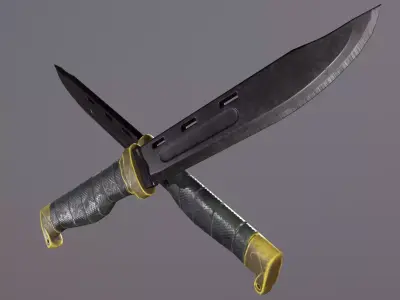 Knife Low-poly 3D model purchase