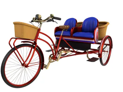 2person Classic Tricycle 3D model purchase