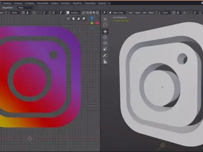 INSTAGRAM 3D LOGO Free 3D model