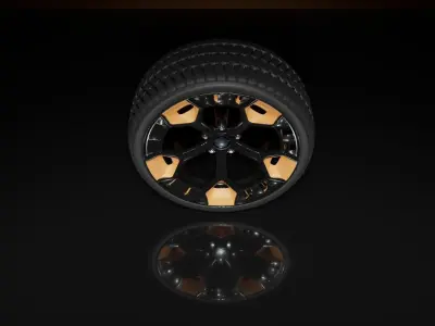 C5SMC type A wheel 3D model