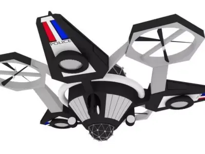 Long Range Police Drone 3D model
