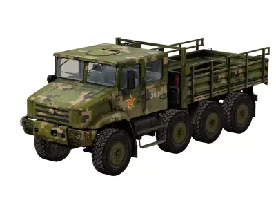 FAW MV3 Military Truck China Low-poly 3D model