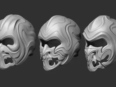 Fantasy Medieval Helmets 3D model purchase