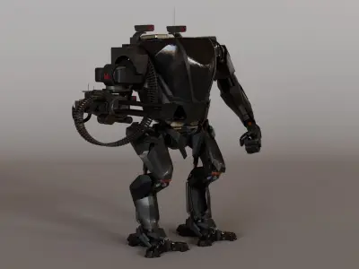Mecha robot 3D model get