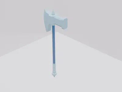 HumerAxe LowPoly plastic pipe with handle Low-poly 3D model