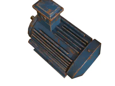 Asynchronous motor PBR texture Low-poly 3D model