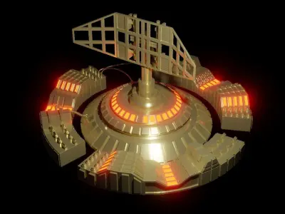 Radar star wars spaceship 3D model