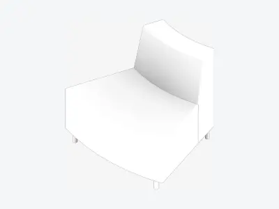 Seat - Library - Integral - Out Low-poly 3D model
