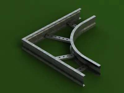 Standard Steel Ladder Type Cable Trays 3D model