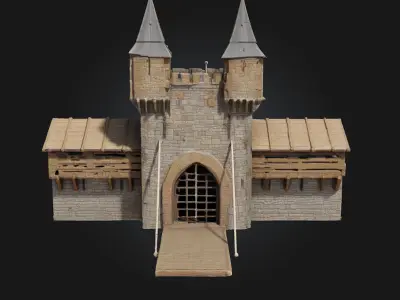 Castle Model Fortress A Stronghold of Medieval Power 3D model