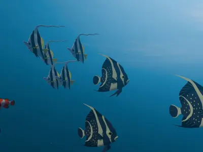 Ocean underwater scene setup 3D Model 3D model