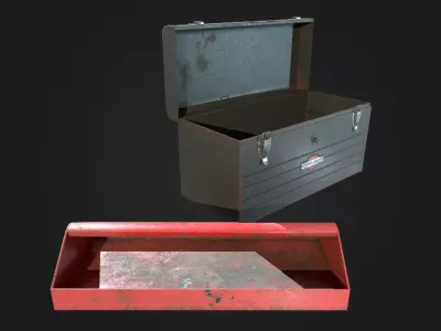 Vintage Toolbox Game Ready  Low-poly 3D model