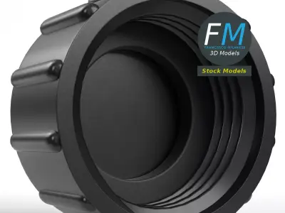 Plastic hose cap 3 3D model