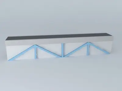tyr bench with stripes Free 3D model