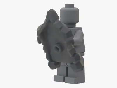 Lego Realsize Shield Low-poly 3D model