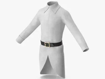  Coat White with Belt 