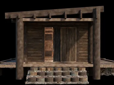 Medieval Houses 19 - 4K Textures Game Ready Low-poly 3D model