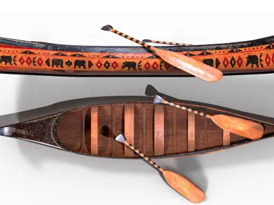 Canoe 3D model shop