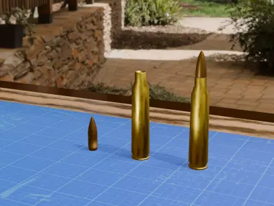 5 56mm NATO Precision Ammo Game Ready Low-poly 3D model