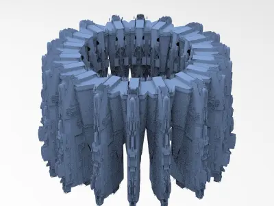 Sci-Fi dark Platforms 3 3D model