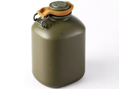 Military Canteen Water Bottle Low-poly 3D model purchase