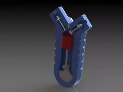 two cylinder engine  Free 3D model