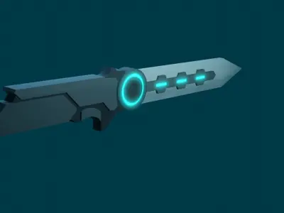 Stylish knife Free low-poly 3D model