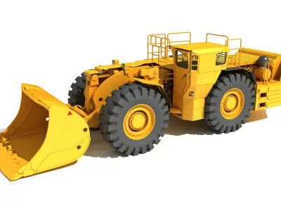 Underground Mining Hard Rock Loader 3D model