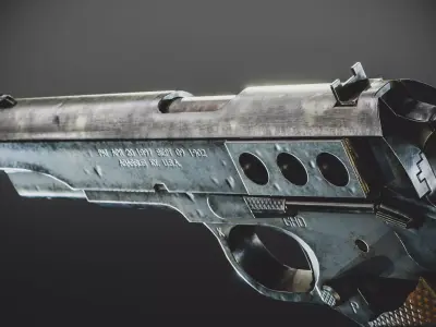 M1911 - Post Apocalyptic Series Free low-poly 3D model