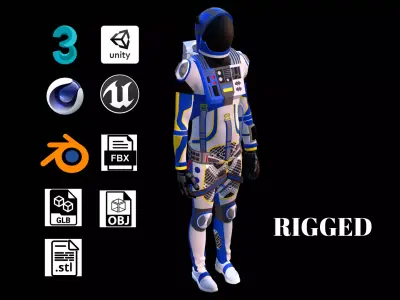 Astronaut Spacesuit Ukraine 3D model