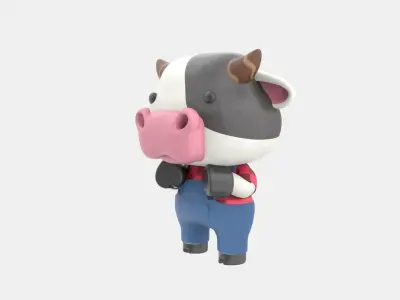 Cute Cow 3D Illustration 3D model get