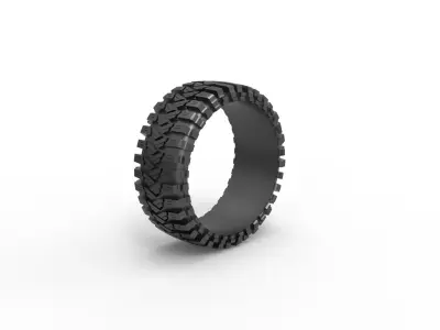 Mud tire Ring 3D print model