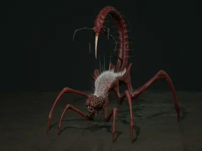 Alien Scorpion Low-poly 3D model