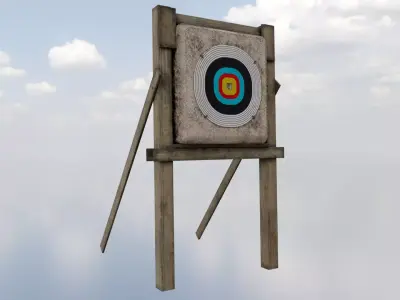 Medieval Archery Shooting Target Free 3D model