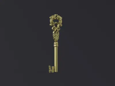 Stylized RPG Quest Key - Dungeon n Dragons Prop 3D print model