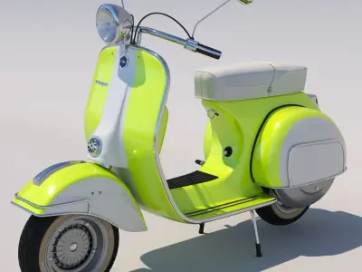 Retro Vespa scooter 3D model