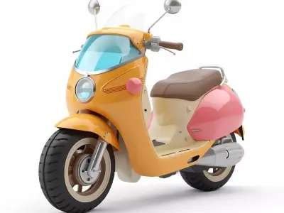 Futuristic Mini Scooter 3D Model Low-poly 3D model purchase
