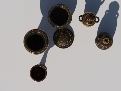 OB 02 Egyptian Necromancer Kit - Containers 01 Low-poly 3D model