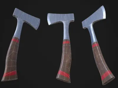Modern Axe 06 Low-poly 3D model