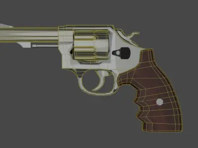 revolver 3D model 7