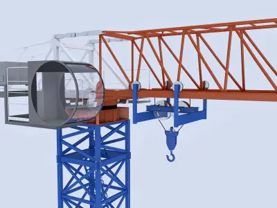 Tower Crane 3D model