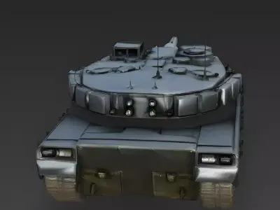 Modern Battle Tank 3D Model 3D Model Low-poly 3D model