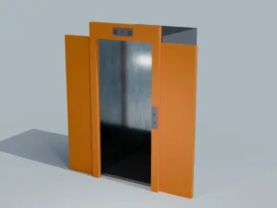 Simple elevator Low-poly 3D model