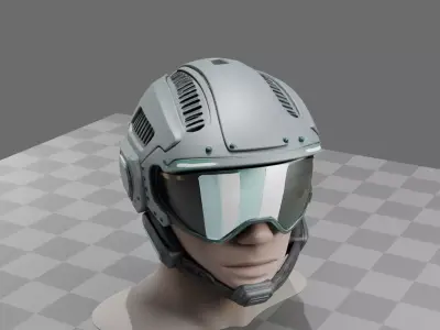 Sci-Fi Helmet 3D model purchase