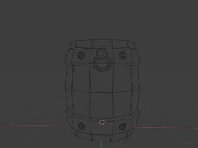 Barrel Low Poly 3D model