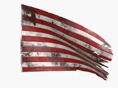Stars and Stripes US Flags Collection 3D Model Pack