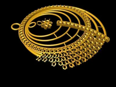 simple round  pendant  3D print model