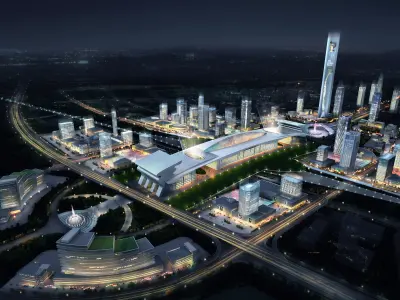 3Dmax fashion city commercial square building 30 3D model